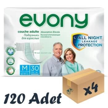 Evony Bel Bantlı Yetişkin Hasta Bezi Medıum 30'lu 4 Paket 120 Adet