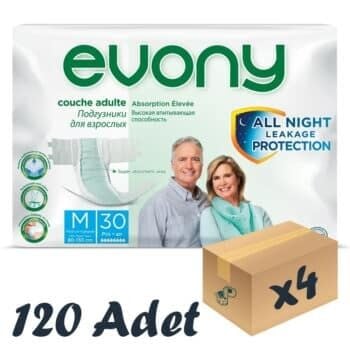 Evony Bel Bantlı Yetişkin Hasta Bezi Medıum 30'lu 4 Paket 120 Adet