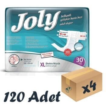 Joly Esnek Bel Bantlı Yetişkin Hasta Bezi XLarge 30'lu 4 Paket 120 Adet