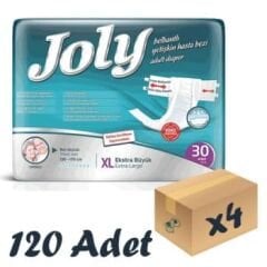 Joly Esnek Bel Bantlı Yetişkin Hasta Bezi XLarge 30'lu 4 Paket 120 Adet