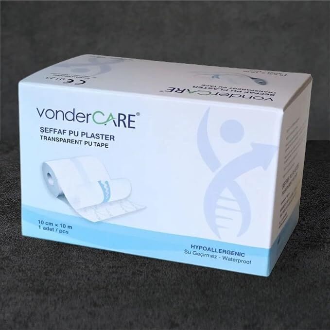 Vondercare Şeffaf Su Geçirmez Bonyo Bandı P.U. 10cm x 10mt