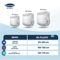Goodcare Belbantlı Hasta Bezi Orta Beden (M) – 120 Adet Ekonomik Paket