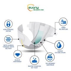 Evony Premium Bel Bantlı Hasta Bezi M Beden | 4 x 30 Adet (Toplam 120 Adet)