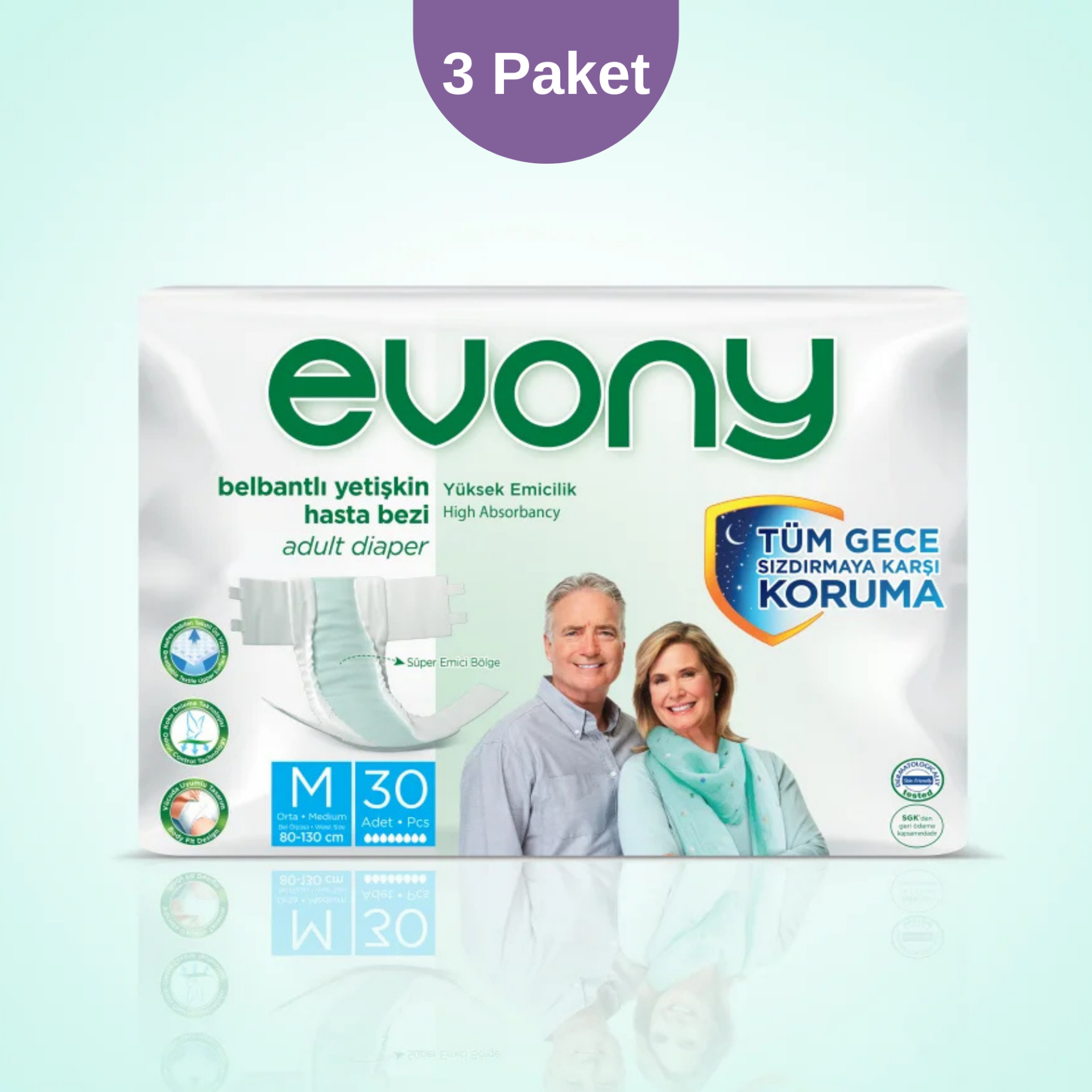 Evony Medium Hasta Bezi 3 Paket 3x30 90Adet