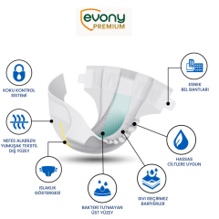 Evony Premium Medium Hasta Bezi 2 Paket 2x30 60 Adet